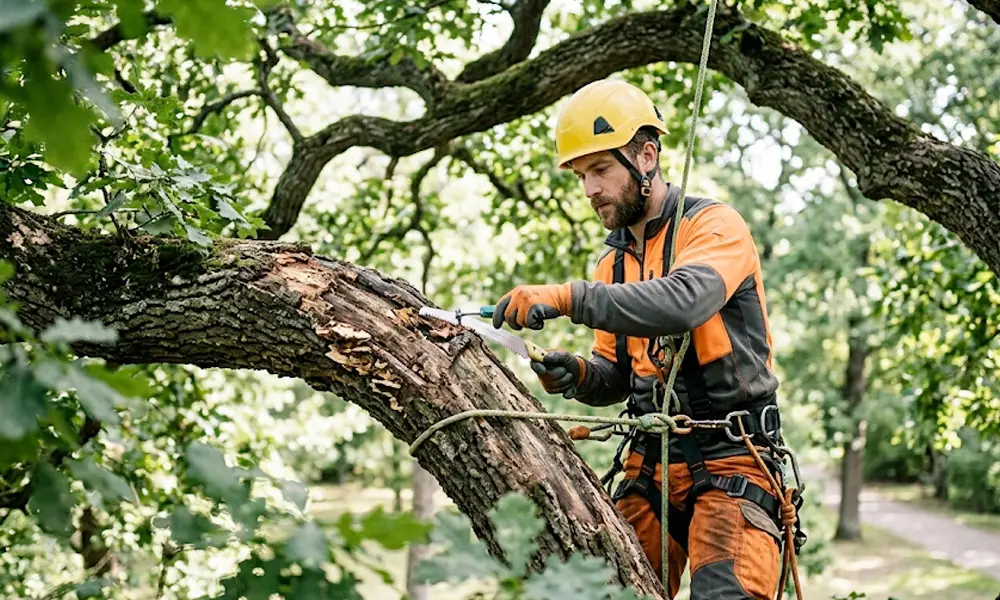 arbres entretenus dans un jardin